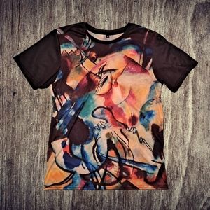 Kandinsky abstract expressionist sublimated tee - Composition VI